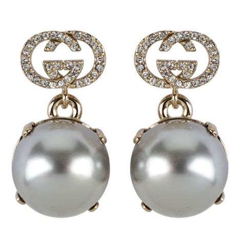 gg earrings pearl|gucci earrings ladies.